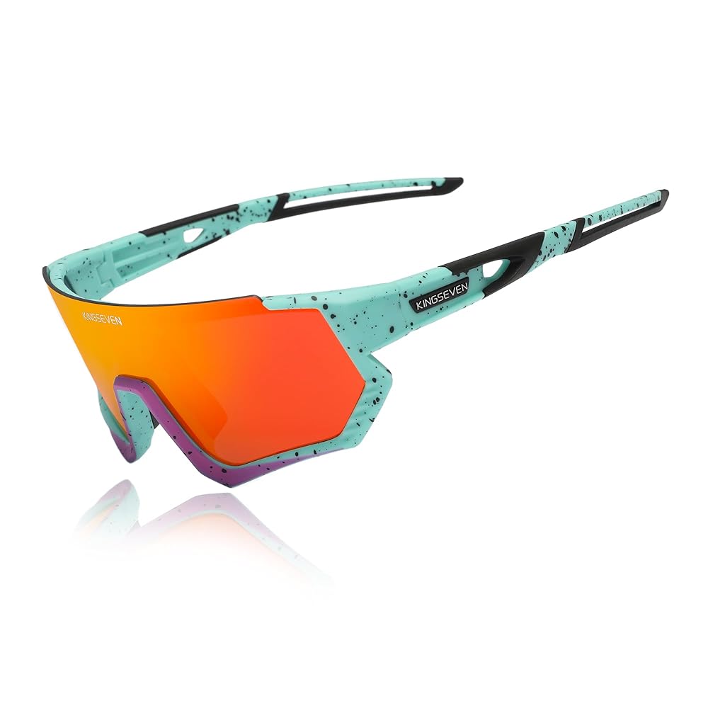 61cLiTnXlmL._UY1000_ KINGSEVEN APEX Polarized Mountain Cycling Glasses for men ( Orange Lense ) - Image 1