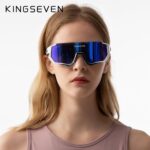 KINGSEVEN Apex Polarized Mountain Cycling Glasses for men ( Blue ) - Image 4